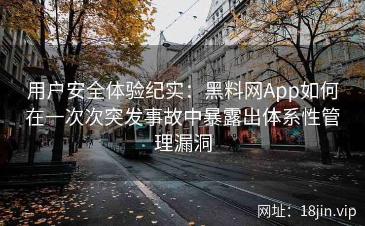 用户安全体验纪实：黑料网App如何在一次次突发事故中暴露出体系性管理漏洞
